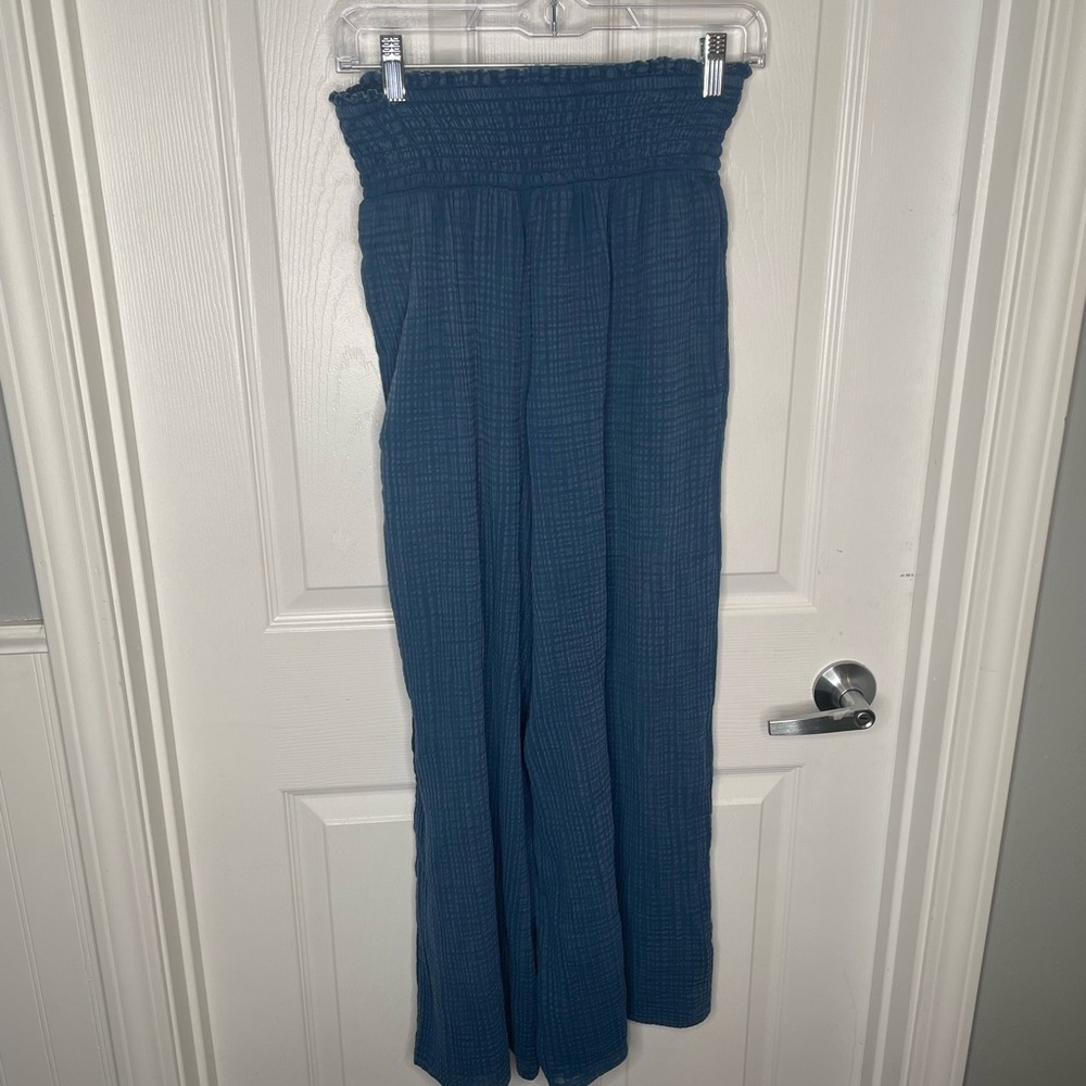 Daily Practice The Aster Pants Gauzy Wide Leg Pants in Sun Drenched Blue M - Picture 4 of 15